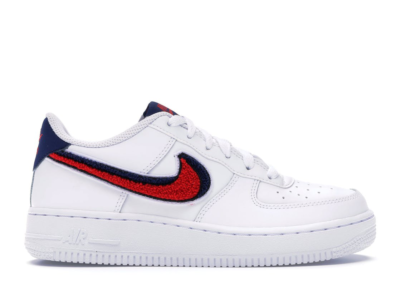 Nike Air Force 1 Low 3D Chenille Swoosh USA (GS) AO3620-101