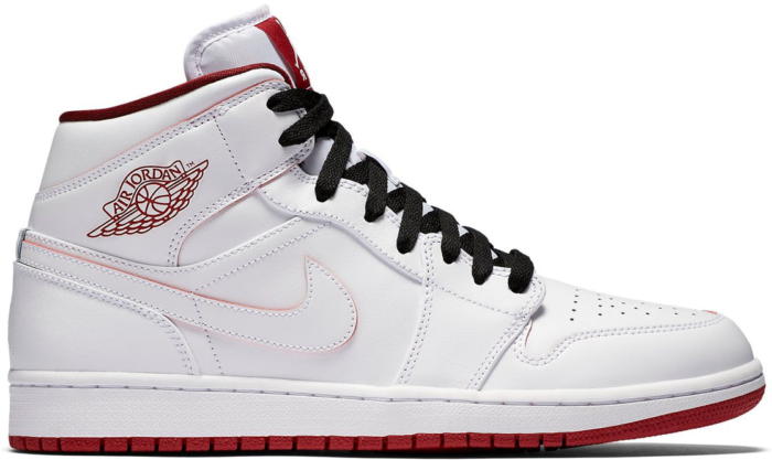 jordan ones red and black and white