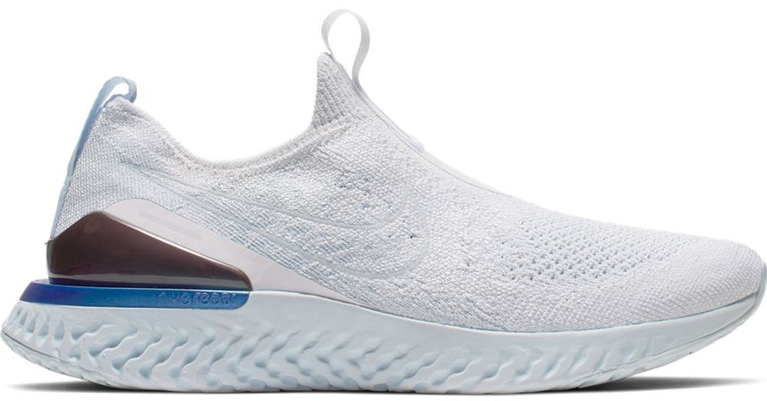 Epic phantom react flyknit white hydrogen blue (w) best sale