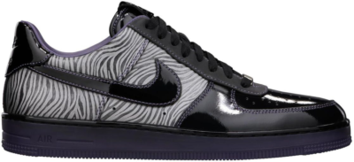 Nike Air Force 1 Low Downtown Zebra Black/Black-Metallic Silver-Canyon Purple 573979-003