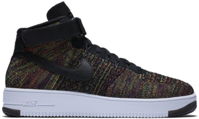 Nike Air Force 1 Mid Flyknit Multi-Color Black 817420-002