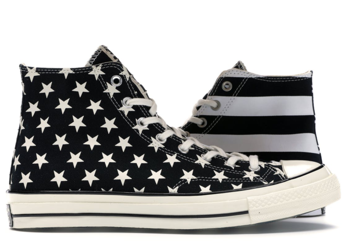 Converse Chuck Taylor All Star 70 Hi Archive Restructured American Flag Black White 166425C