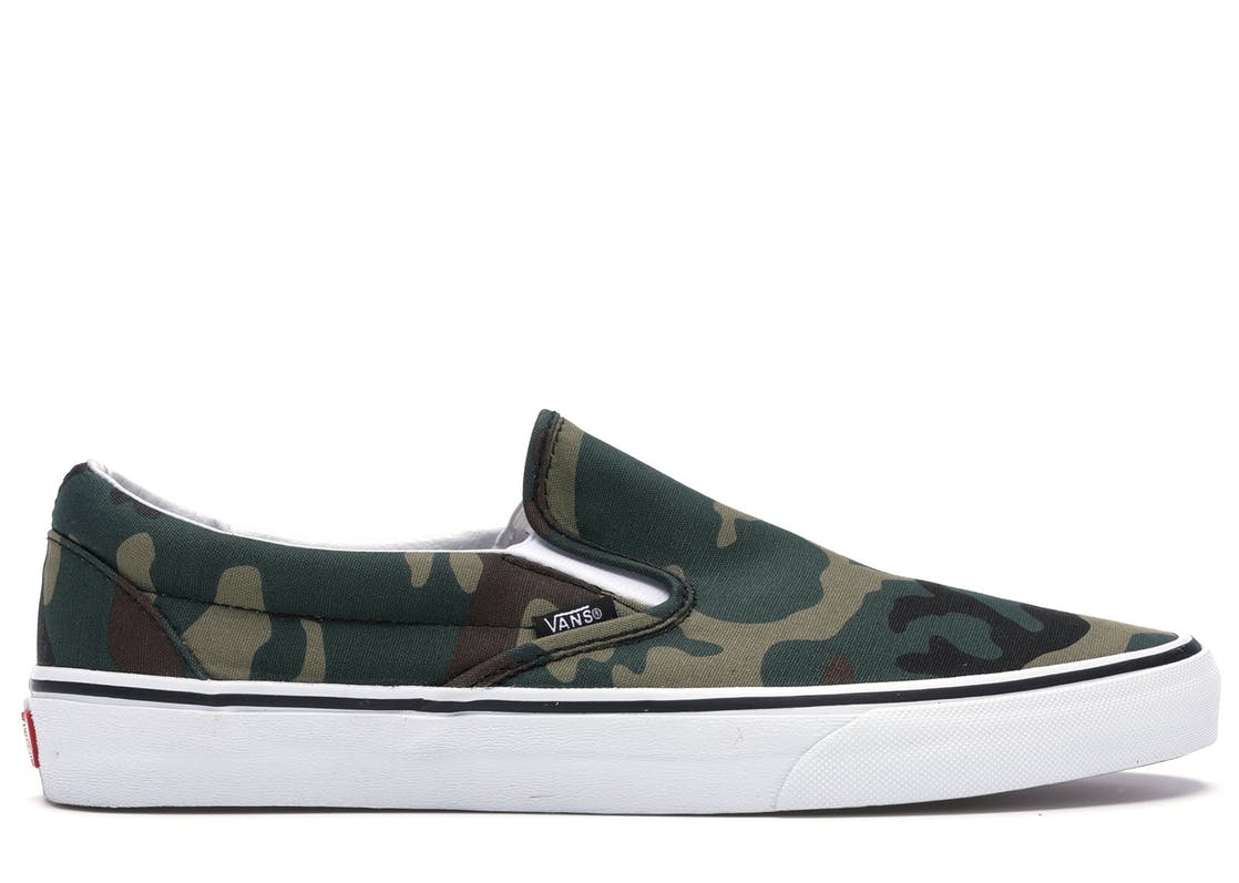 vans slip on woodland camo