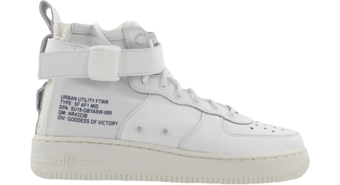 Nike SF Air Force One Mid White (GS) White/White AR0690-100 | Wit