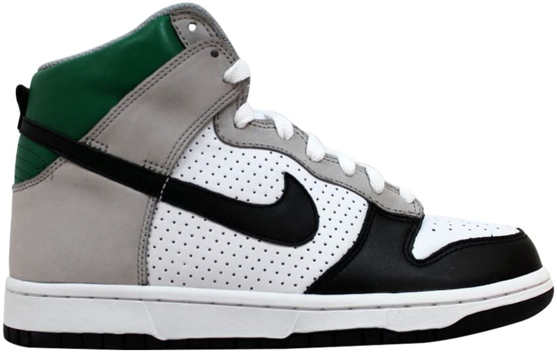 nike dunk high green white and black