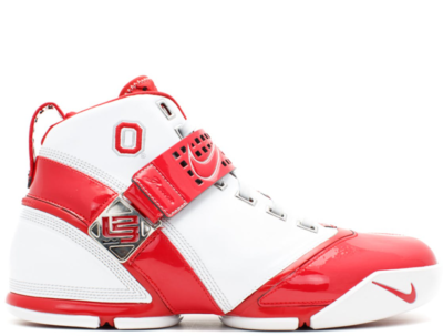 Nike LeBron 5 Ohio State White/Varsity Red-Metallic Silver 317253-163