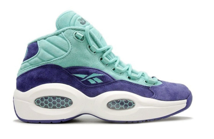 Reebok Question Mid Packer Shoes SNS About Crocus Teal/Purple/White V63447