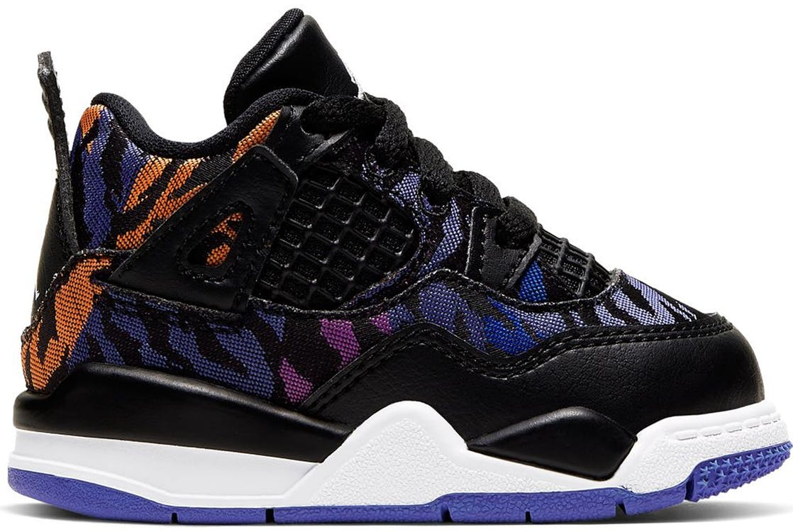 Jordan 4 Retro Black Rush Violet (TD) BQ9041-005 | Zwart