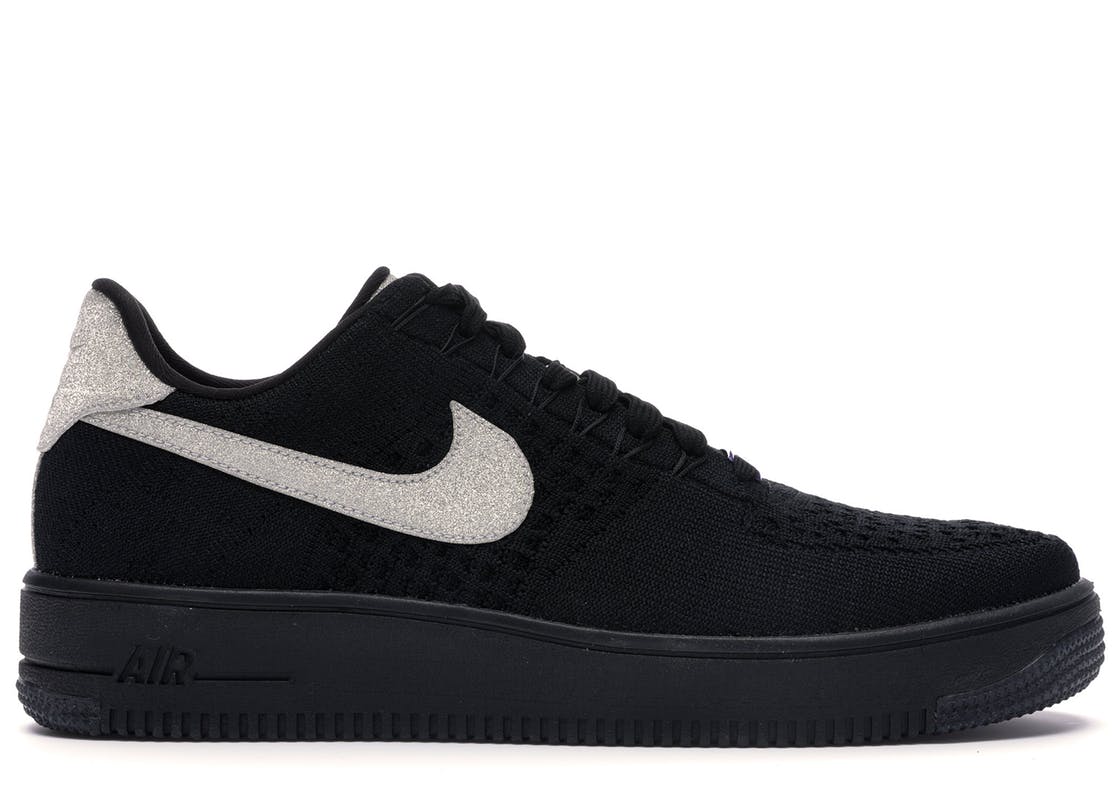 air force 1 black metallic silver