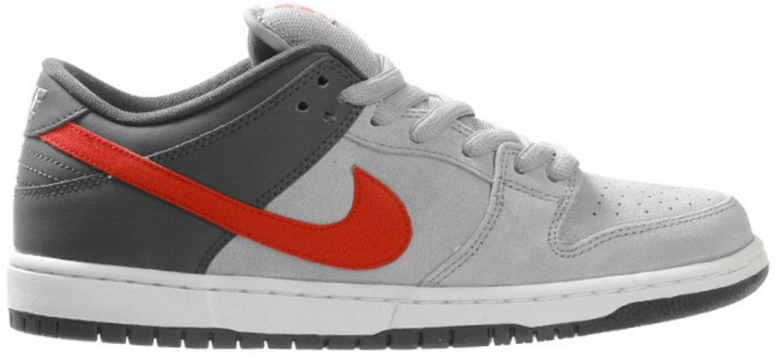 nike sb dunk red and grey