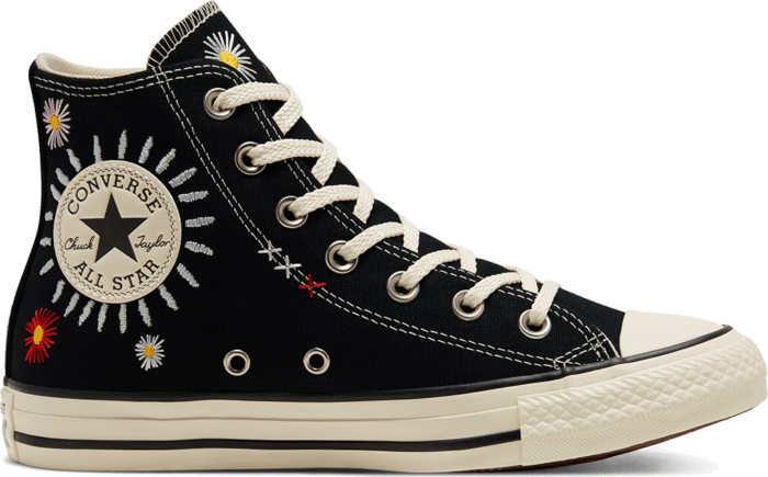 Converse Wmns Chuck Taylor All Star High ‘Daisy Embroidery – Black’ Black 567993C