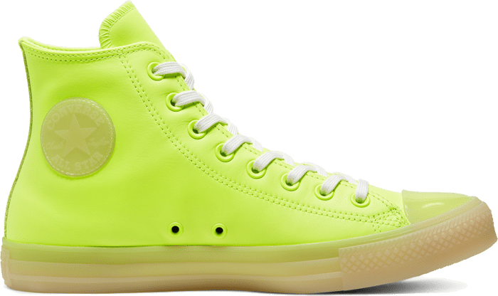 Converse Unisex Neon Leather Chuck Taylor All Star High Top White 166567C