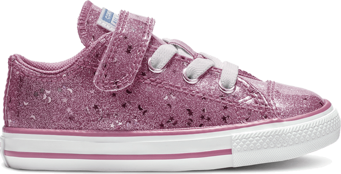 Converse Chuck Taylor All Star Galaxy Glimmer Hook and Loop Low Top Pink 765110C