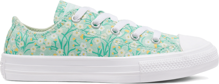 Converse Ditsy Floral Chuck Taylor All Star Low Top Schoen Ocean Mint/Topaz Gold/White 666880C