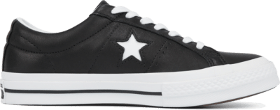 Converse Unisex Leather One Star Low Top Black 163385C