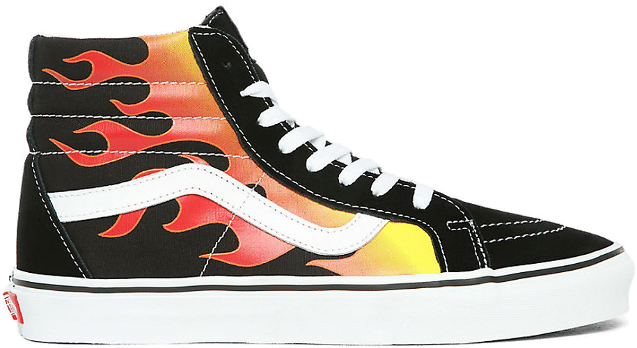 Vans Sk8-Hi Re-Issue Flames VN0A2XSBPHN | Zwart