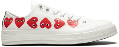 Converse Chuck Taylor All Star 70 Ox Comme des Garcons PLAY Multi-Heart White 162975C