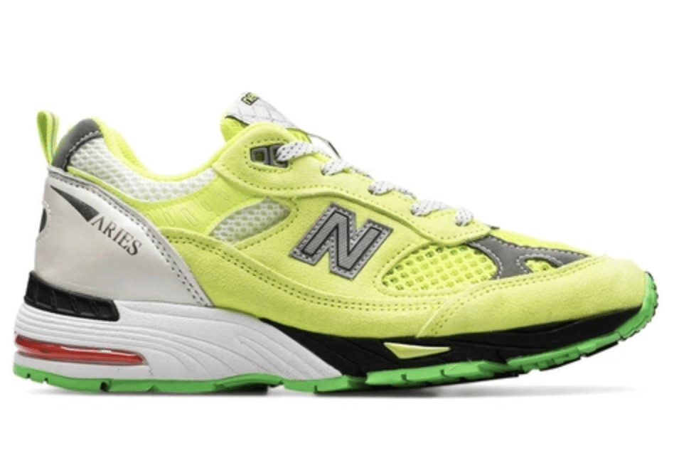 new balance 991 green yellow