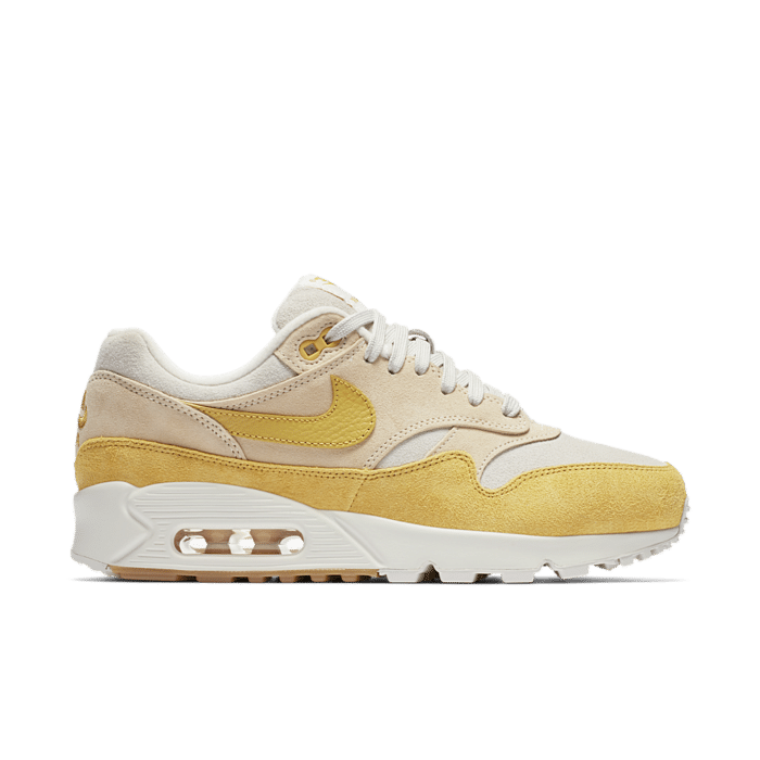 Nike Women’s Air Max 90/1 ‘Guava Ice and Summit White’ Guava Ice/Summit White/Gum Light Brown/Wheat Gold AQ1273-800