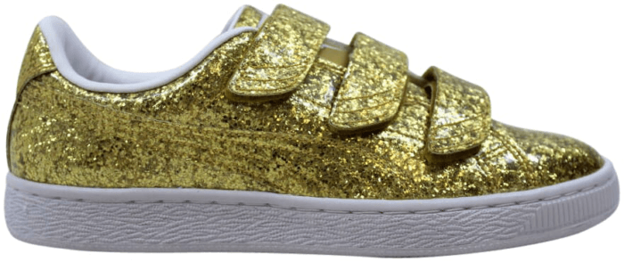 Puma Basket Strap Glitter Gold  (W) 364070-02