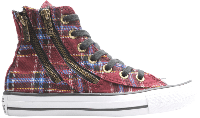 Converse Chuck Taylor All-Star Double Zip Hi Red Plaid (W) 549574C