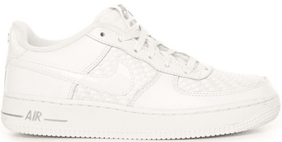 Nike Air Force 1 Low Triple White Leather Woven (GS) 820438-105