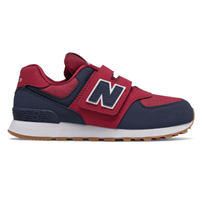New Balance Hook and Loop 574  Natural Indigo/Neo Crimson YV574DMI