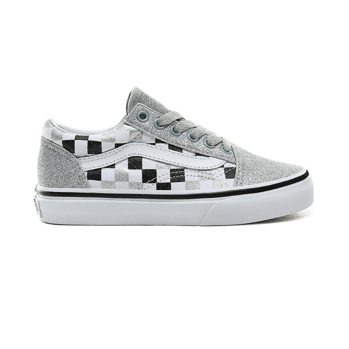Vans Old Skool Kids ‘Glitter Checkerboard’ Silver VN0A4BUUV3J