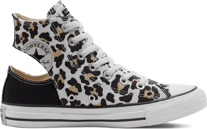 Converse Twisted Upper Chuck Taylor All Star High voor dames Black/White/Desert Ore 167234C