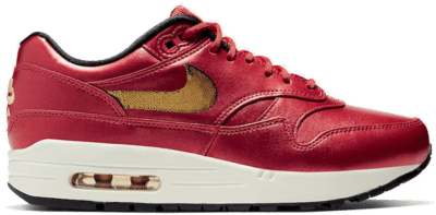 Nike Air Max 1 Red Gold Sequin (W) CT1149-600