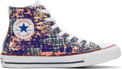 Converse Multicolor Sequins Chuck Taylor All Star High Top voor dames White 167393C
