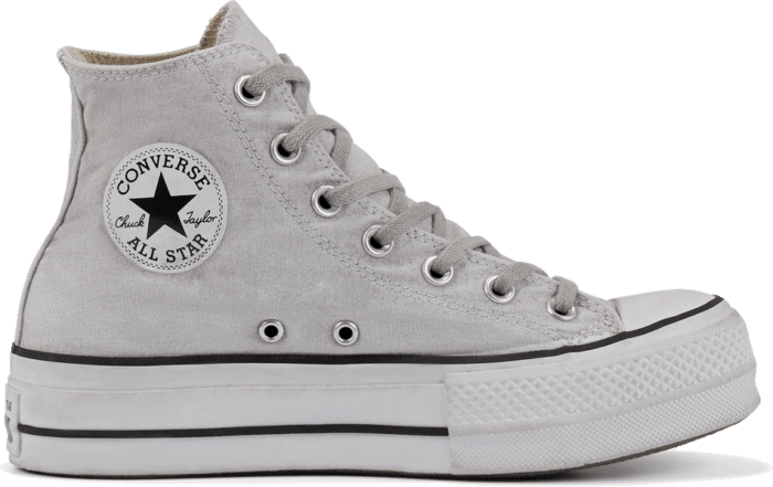 Converse Chuck Taylor All Star Lift Smoked Canvas High Top Light Smoke In 569883C
