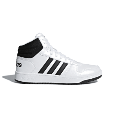 adidas Hoops 2.0 Mid White Black BB7208