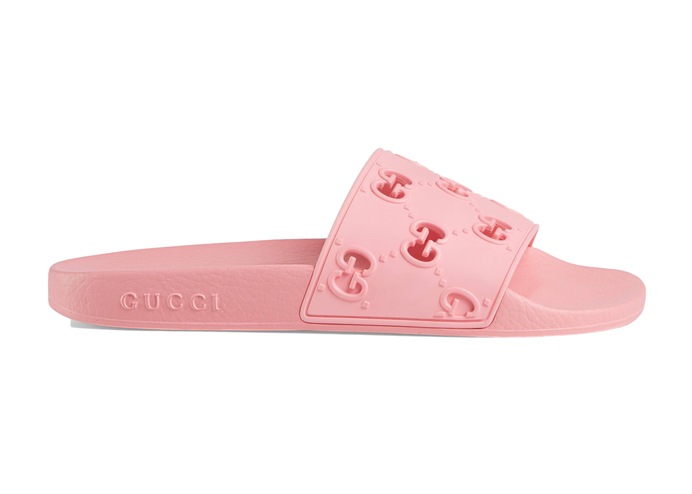 gucci logo slides pink