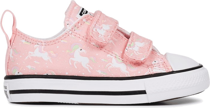 Converse Little Kids Unicons Chuck Taylor All Star Hook-and-Loop Low Top Coastal Pink/White/Black 767380C