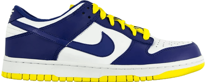 nike dunk yellow purple