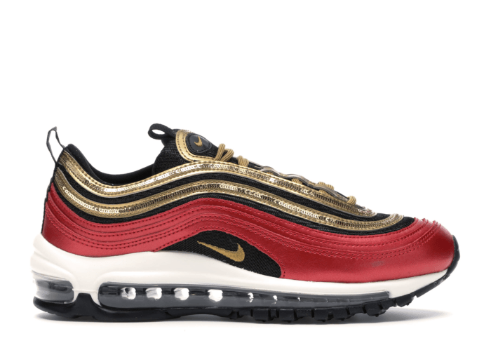 Nike Air Max 97 Red Gold Sequin (Women’s) CT1148-600