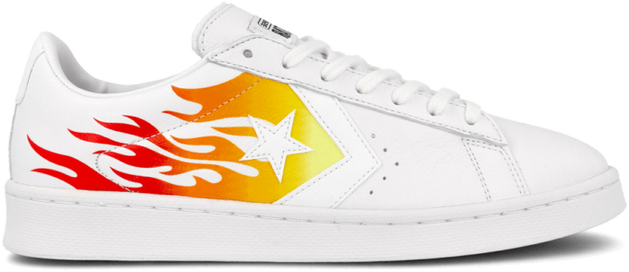 Converse Pro Leather Low ‘Archival Flame Print’ White 167935C