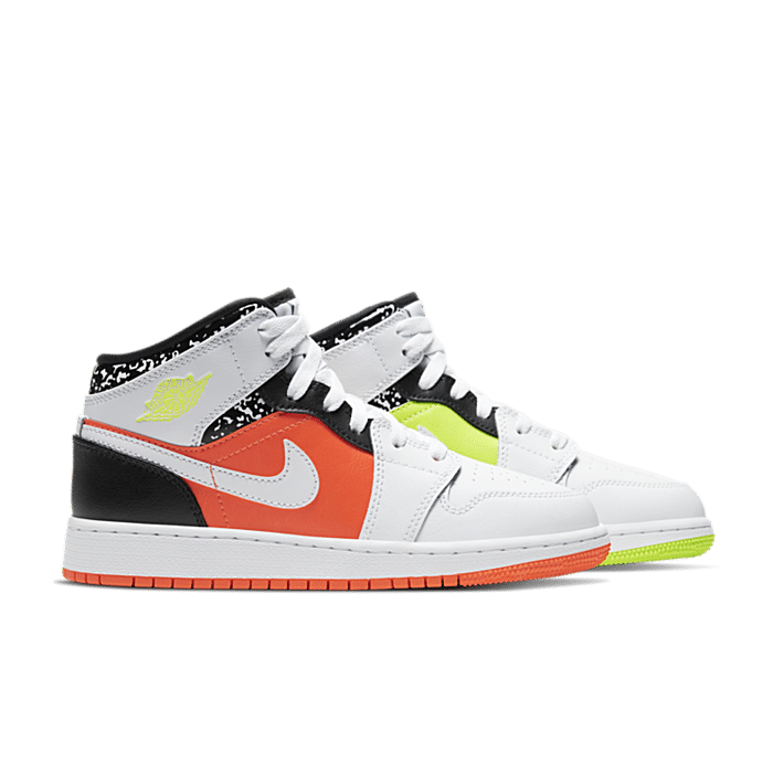 Jordan Air Jordan 1 Mid GS Hyper Crimson 554725-870 | Oranje