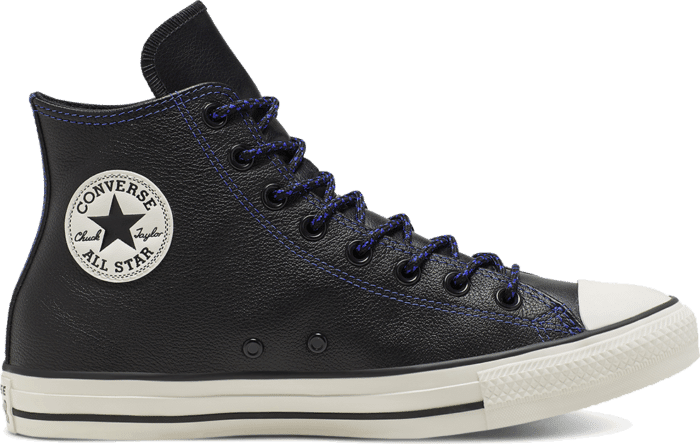 Converse Unisex Tumbled Leather Chuck Taylor All Star High Top Black 165959C