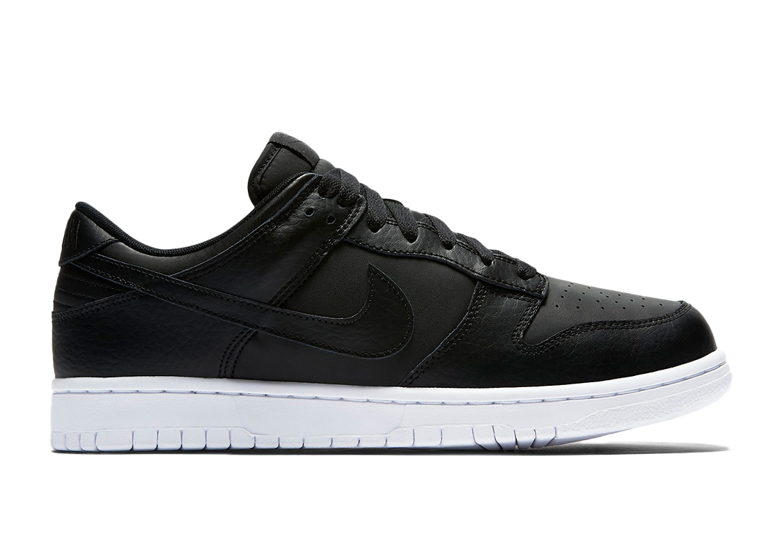 nike dunk low black black