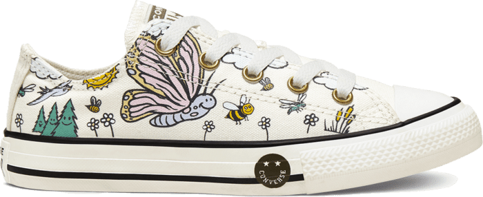 Converse Camp Converse Chuck Taylor All Star Low Top voor kids Vintage White/Moonstone Violet 667898C