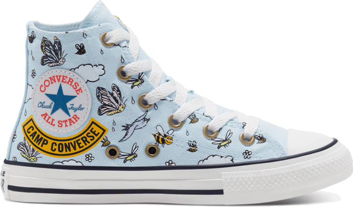 Converse Camp Converse Chuck Taylor All Star High Top voor kids Agate Blue/Vintage White/Black 667897C