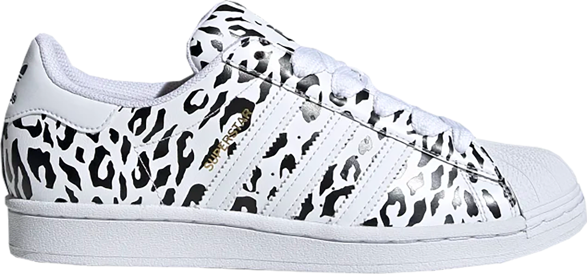 white and leopard adidas