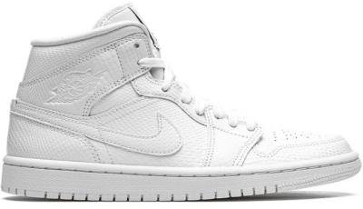 Nike Air Jordan 1 Mid White Snakeskin (W) BQ6472-110