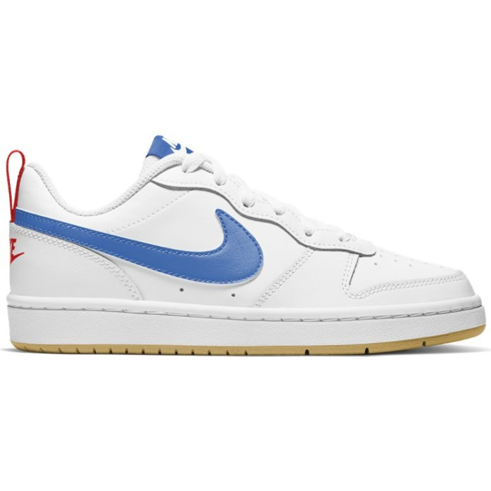 Nike court borough low 2 sneakers wit/blauw kinderen wit/blauw