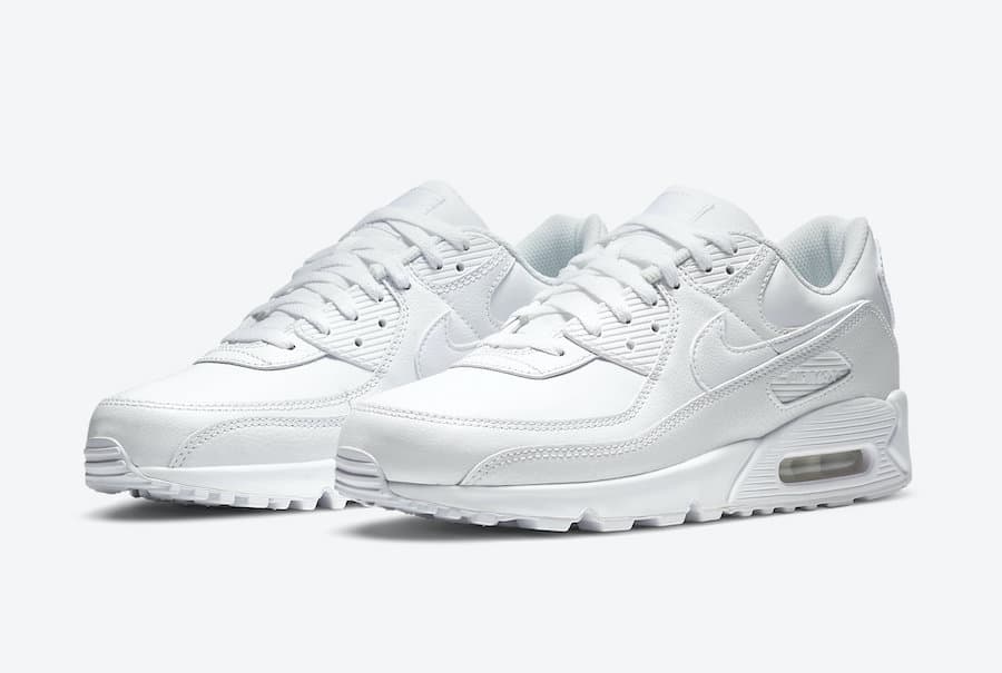 air max 90 triple white leather