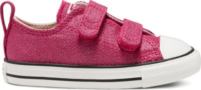 Converse Summer Sparkle Easy-On Chuck Taylor All Star Low Top voor peuters Cerise Pink/Natural Ivory 767778C