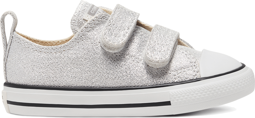 Converse Summer Sparkle Easy-On Chuck Taylor All Star Low Top voor peuters  Photon Dust/Natural Ivory 767777C | Geen kleur