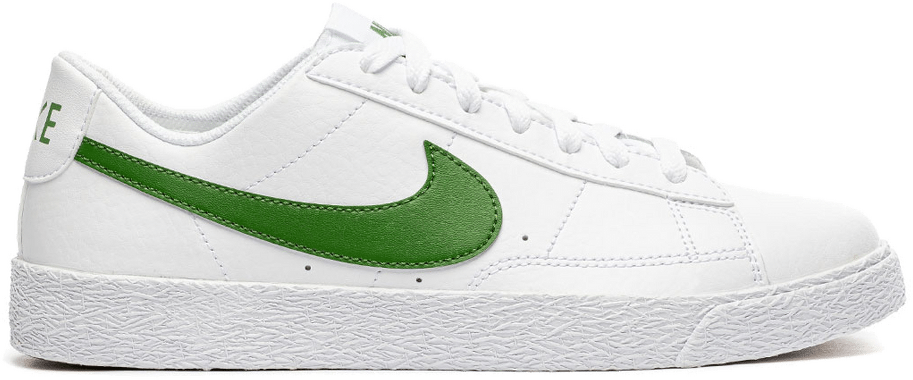 white and green nike blazers